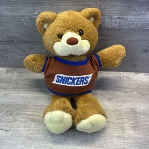 Vintage 1987 14” Mars Snickers Candy Bar Plush Teddy Bear Heartline